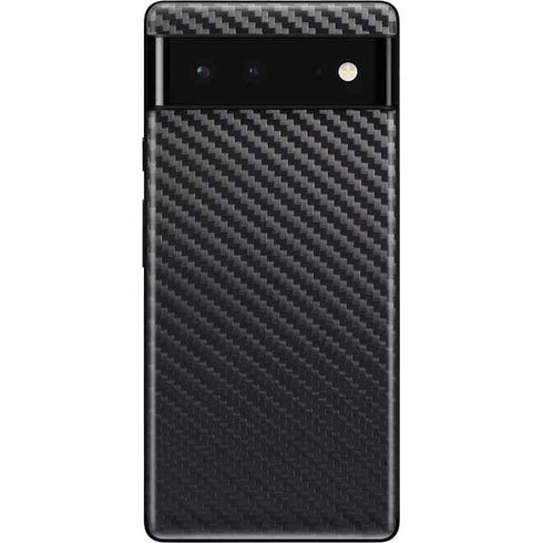 Black Carbon Fiber Specialty Texture Material Google Pixel 6 Skin